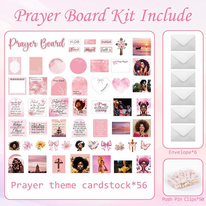 Black Women Prayer Board Kit Prayer Board Supplies Not Cork Board | Prayer Room