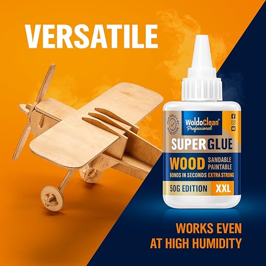WoldoClean Super Glue for Wood 50g Extra Strong Gel