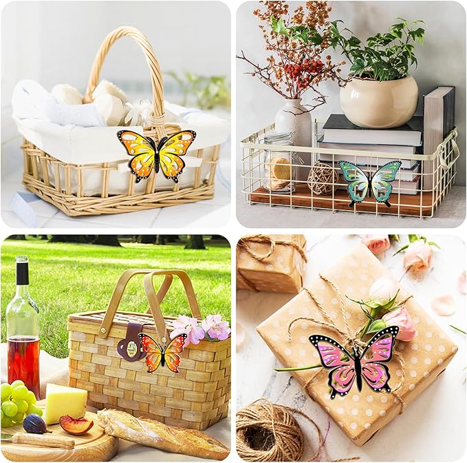 36PCS Wooden Hollow Butterfly Ornaments to Paint, 6 Styles DIY Blank Unfinished