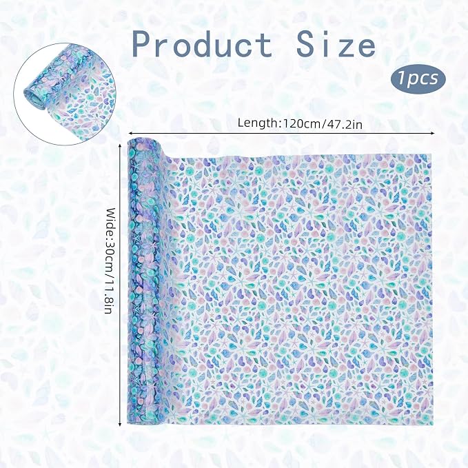 Printed TPU Jelly Faux Leather Fabric, 47.2 x 11.8 Inch Transparent Clear Jelly