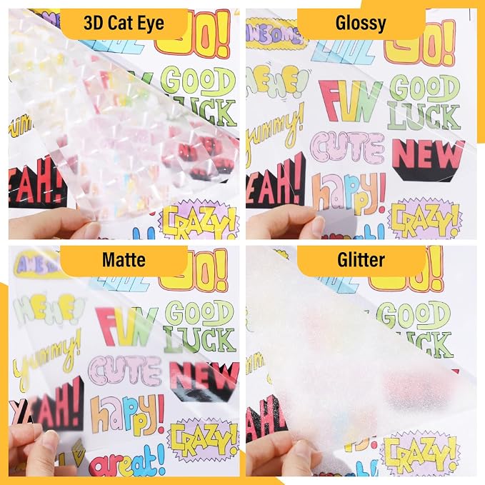 TECKWRAP Laminating Sheets Clear Vinyl Laminate Sheets Sticker Paper