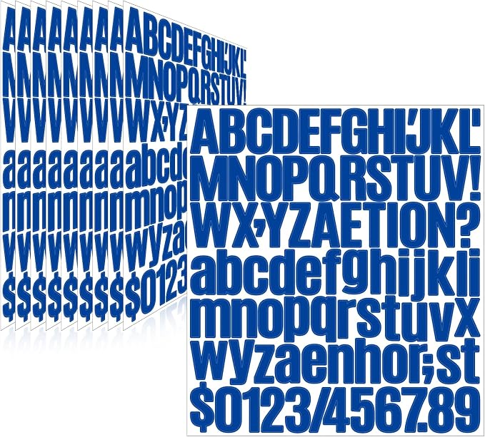 Letter Stickers, Mailbox Numbers, 1.5 Inch Waterproof Vinyl Alphabet | 1