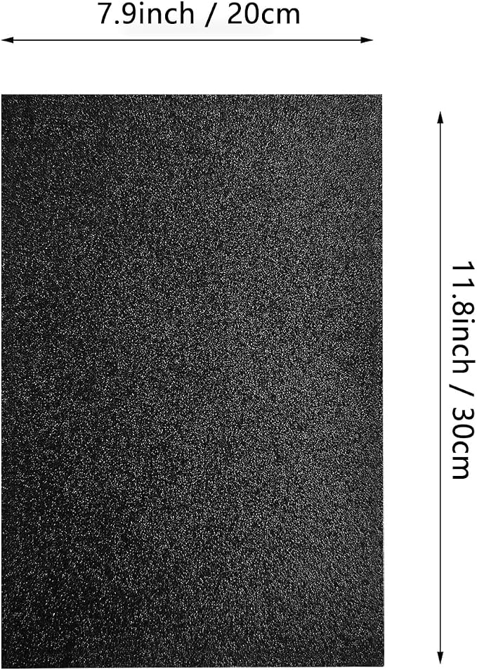 Jtnohx Glitter Felt Fabric, 8 x12 inches Felt Square Glitter