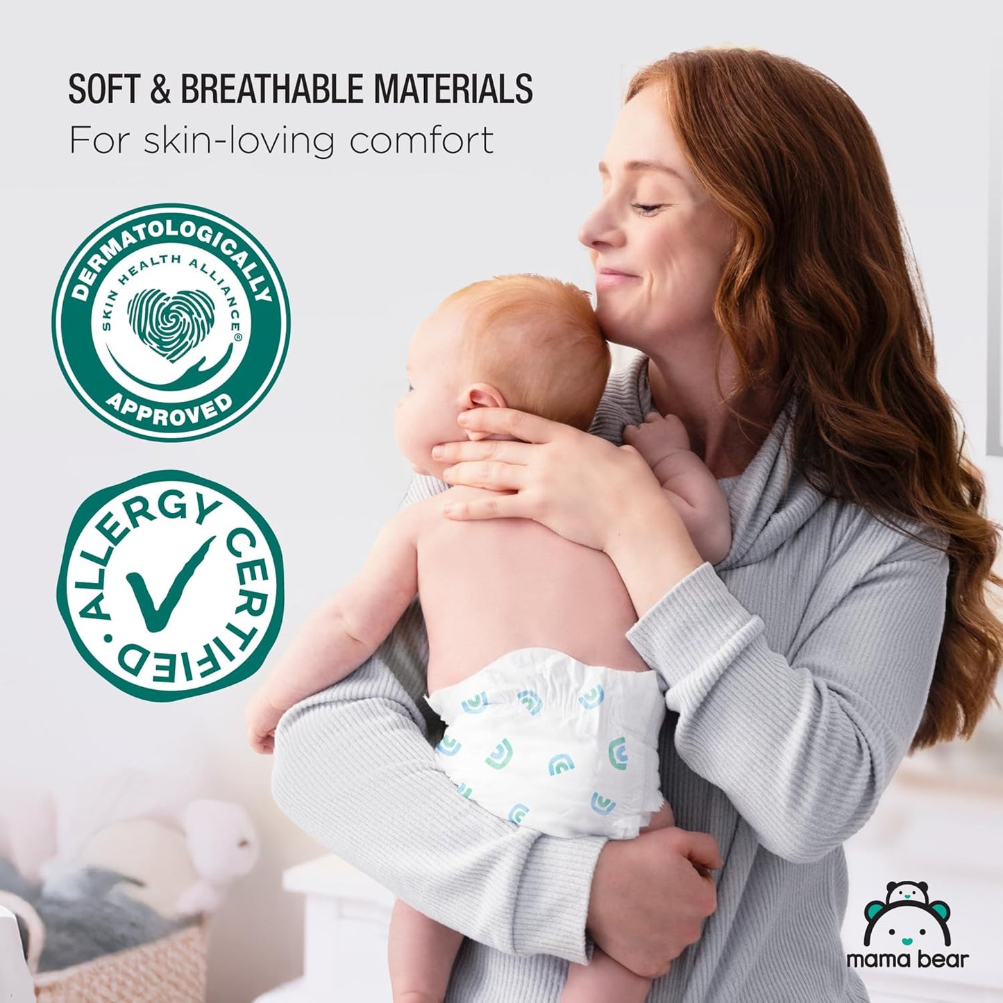 Amazon Brand - Mama Bear Gentle Touch Diapers, Size 6, 27 Count