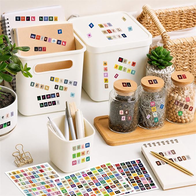 2608Pcs Magazine Letter Stickers