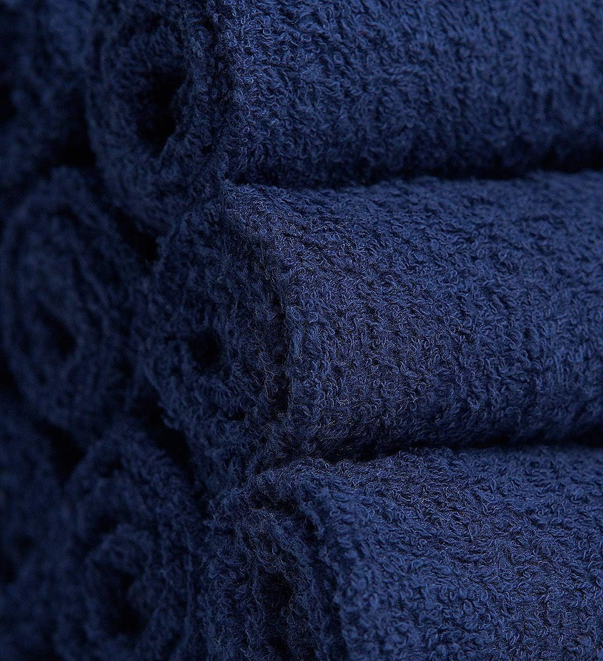 Softolle 100% Cotton Washcloths 24 Pack (12x12 Inches) Soft, Highly Absorbent Washcloth, Face Towels, Wash Cloths for Face, Ring Spun, Bulk Pack (Navy Blue)