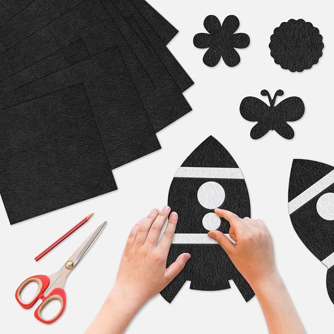 Morcheiong 50 Pcs Felt Fabric Soft Felt Fabric Sheet
