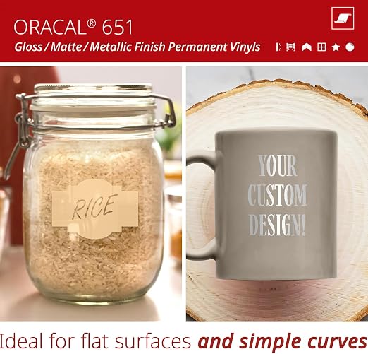 ORACAL 651 Matte Metallic Silver Grey Vinyl Durable Roll Easy to Weed Permanent