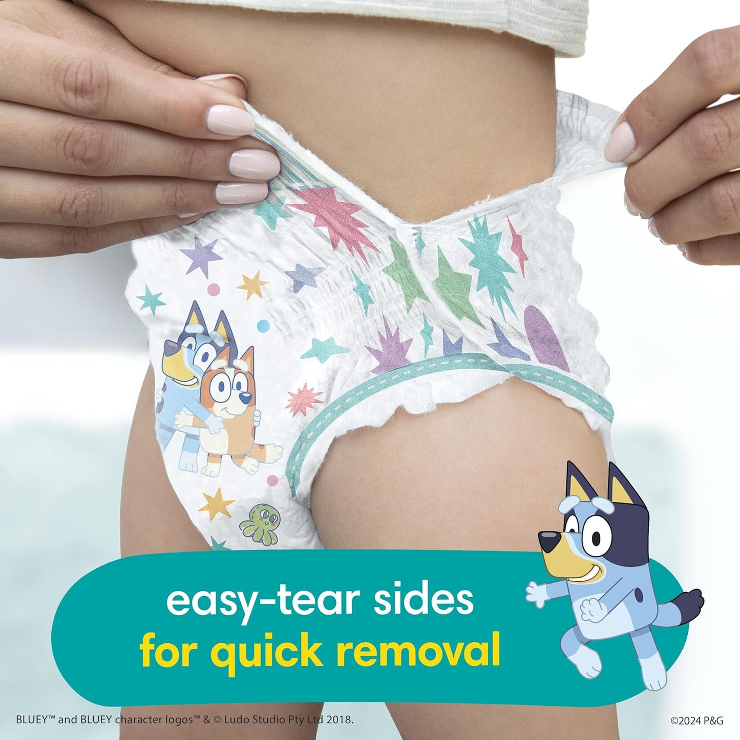 Pampers Training Pants - Easy Ups Boys & Girls Bluey - Size 3T-4T, 124 Count, Children's Potty Underwear (Packaging May Vary)