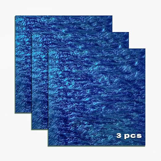 TOEPODO Pearlescent Ripple Cast Acrylic Sheets 1/8inch Thick Marble Acrylic