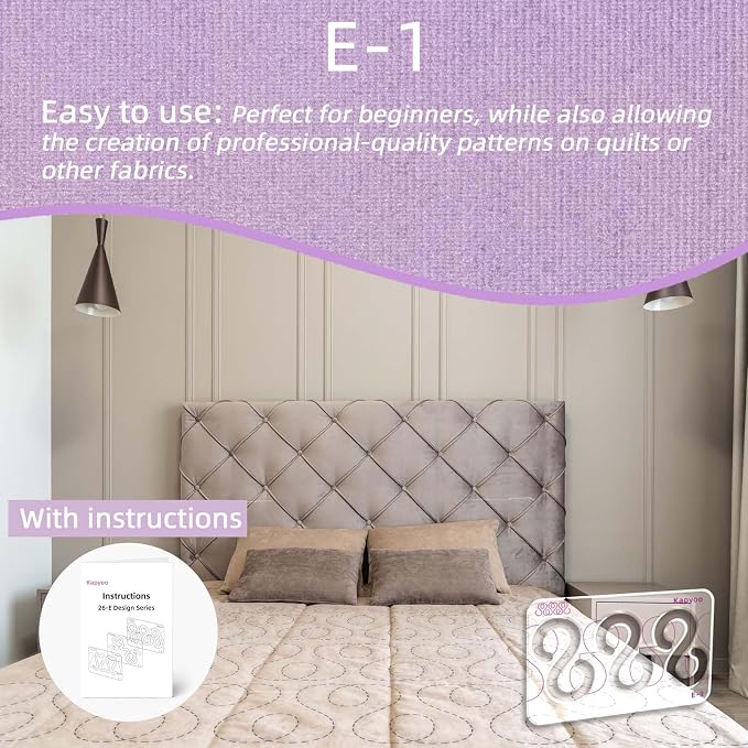 3Pcs Free Motion Quilting Templates