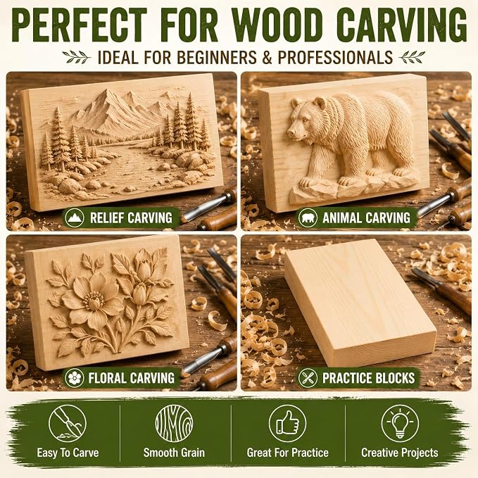 Unfinished Wood Blocks for Crafting