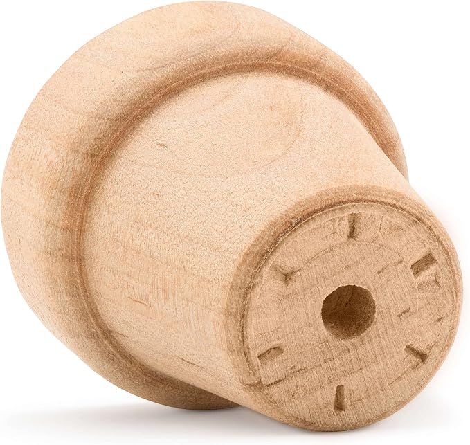 Woodpeckers Small Wooden Flower Pot 1-9/16-inch x 1-1/2-inch