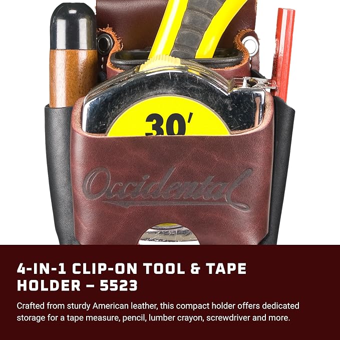 Occidental Leather Clip-On 4 in 1 Tool/Tape Holder