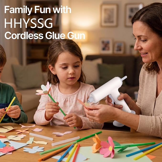 Cordless Hot Glue Gun Kit USB-C Rechargeable Magnetic Mount Base