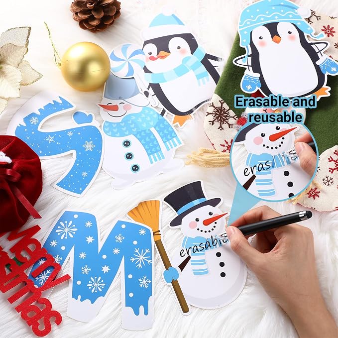 Outus 45 Pcs Winter Cutouts Snowflake Accents Paper Cutouts Name Tags Seasonal