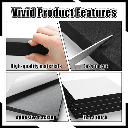 4 Pcs 1" Thick Foam Padding Sheet