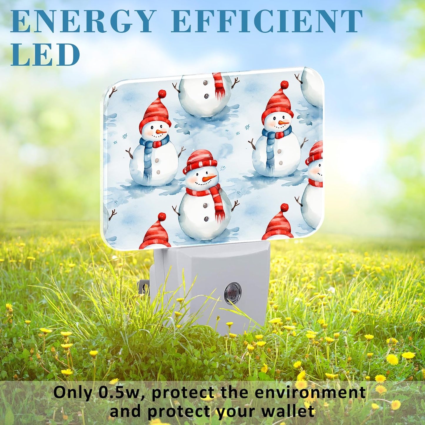 Christmas Cartoon Cute Snowman Night Light for Kids, Christmas Snowman LED Night Light Plug into Wall with Dusk to Dawn Sensor for Girls Boys Bedroom,Hallway,Kitchen,Bathroom,Stairs Decor