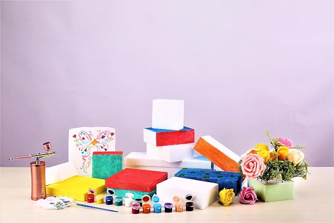 AMZQNART 4pcs 8x4x2in Craft Foam Blocks White