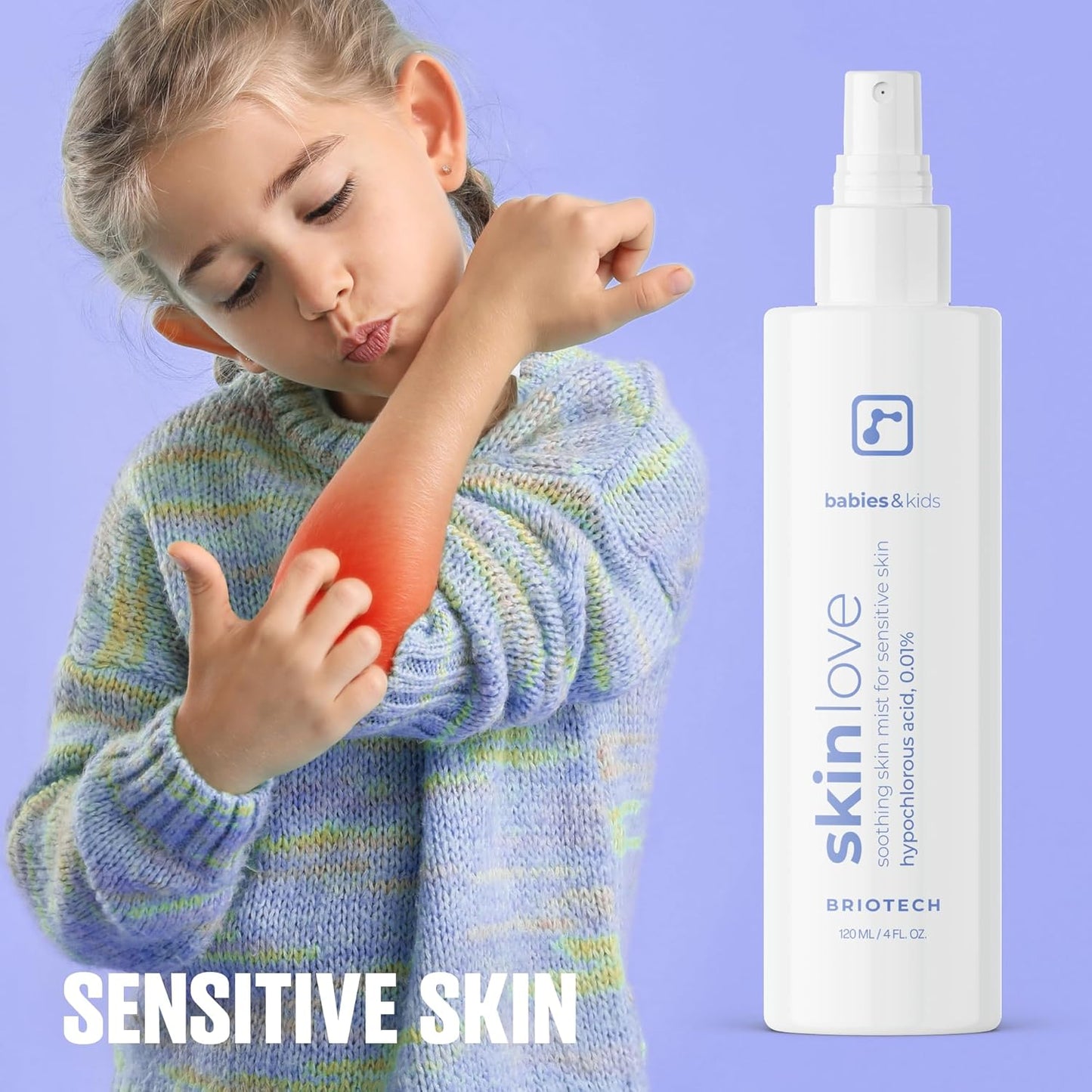 Briotech Baby Skin Spray | Gentle Hypochlorous Acid Mist for Soothing, Calming & Cleansing Delicate Skin | Pediatrician-Approved, Added Fragrance-Free | 2 oz