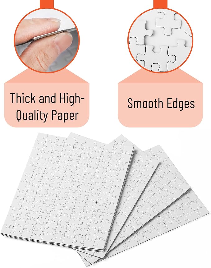 Mr. Pen- Blank Puzzle, 10 Pack, 120 Pieces/Pack, 12.3" x 8.7" | Blank Puzzles