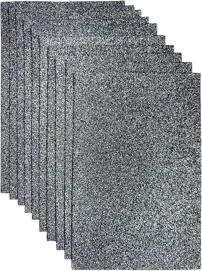 Jtnohx Glitter Felt Fabric, 8 x12 inches Felt Square Glitter