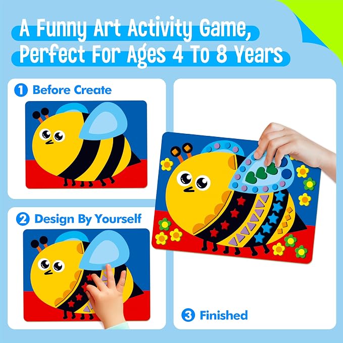 SpriteGru Foam Sticker Art Activity, 20 Animals