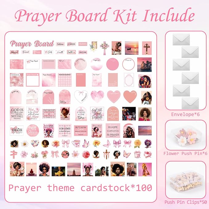 Black Women Prayer Board Kit Prayer Board Supplies Not Including Board | Prayer