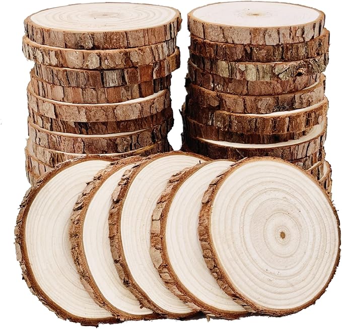 William Craft Unfinished Natural Wood Slices