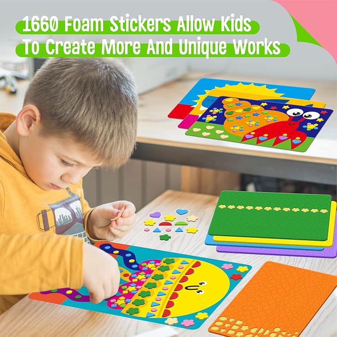 SpriteGru Foam Sticker Art Activity, 20 Marine Animals