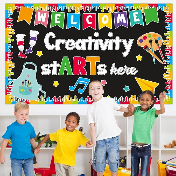 Art Paint Bulletin Board for Classroom Decorations Creativity Starts Here