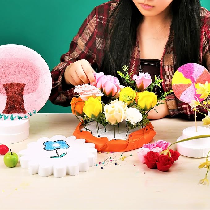 FFchuanhe 6 Pack Crafts Foam Circles, Polystyrene Foam Discs