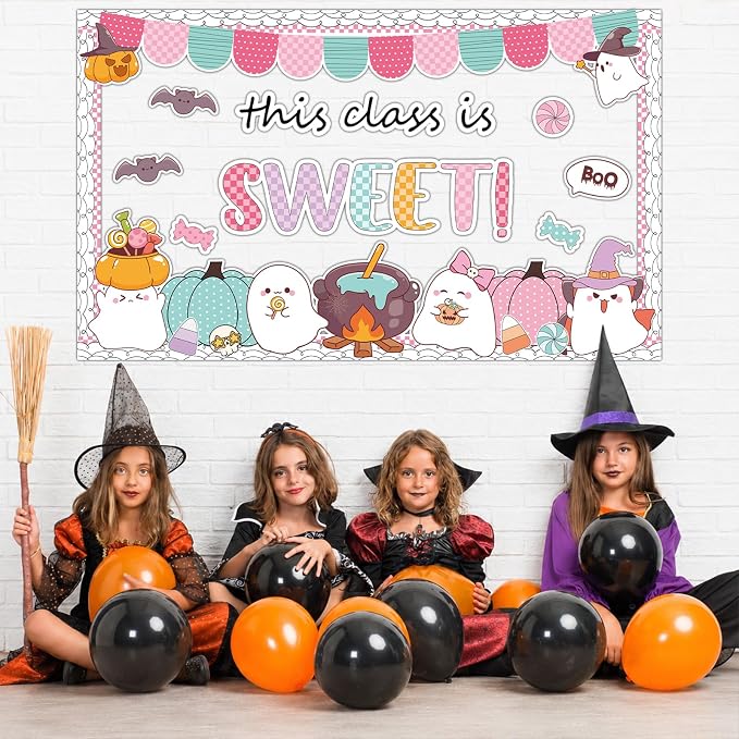 ojustbeok Halloween Bulletin Board Halloween Ghost Classroom Decorations Set