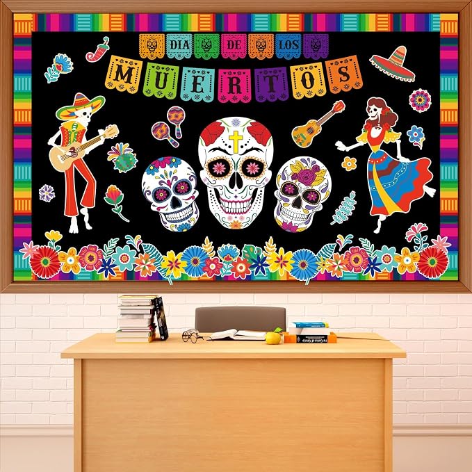 Dia De Los Muertos Bulletin Board Decorations Day of The Dead Altars Decor