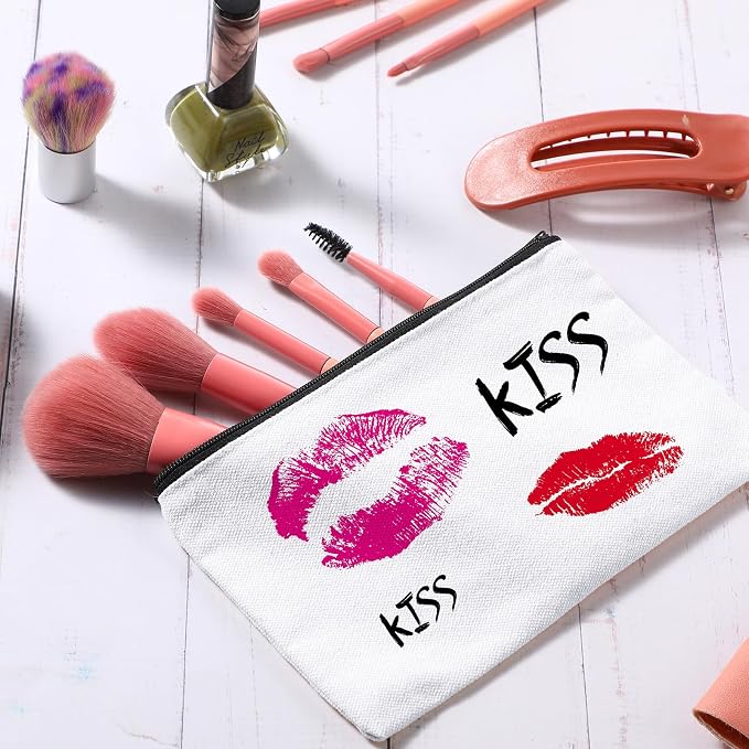 Reginary 80 Pack Canvas Zipper Makeup Bags Bulk Pencil Pouches Blank DIY Craft