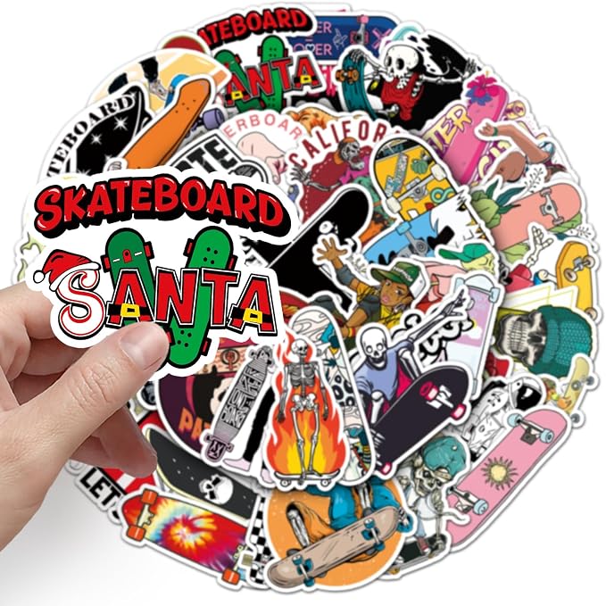 Cool Skateboard Stickers, Vinyl Waterproof Sticker Packs Bulk