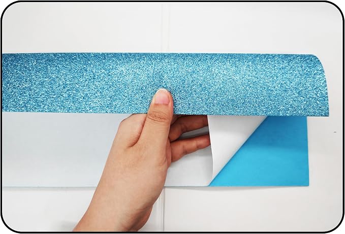 pson 10Pcs 7.8 x 11.8 Inch Shiny Self-Adhesive EVA Foam Sheets