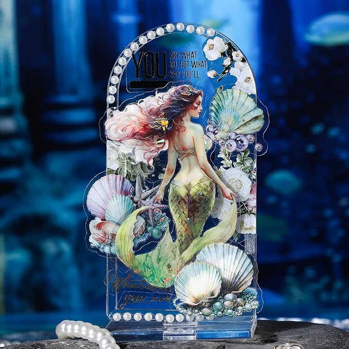 Yoksas Holographic Shiny Fantasy Mermaid Big Stickers