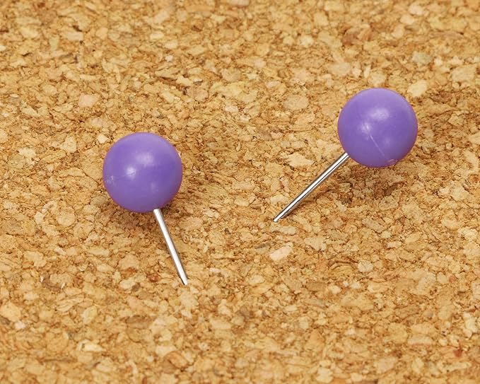 Tupalizy 100PCS 1/4 Inch Small Round Head Map Tacks Pins