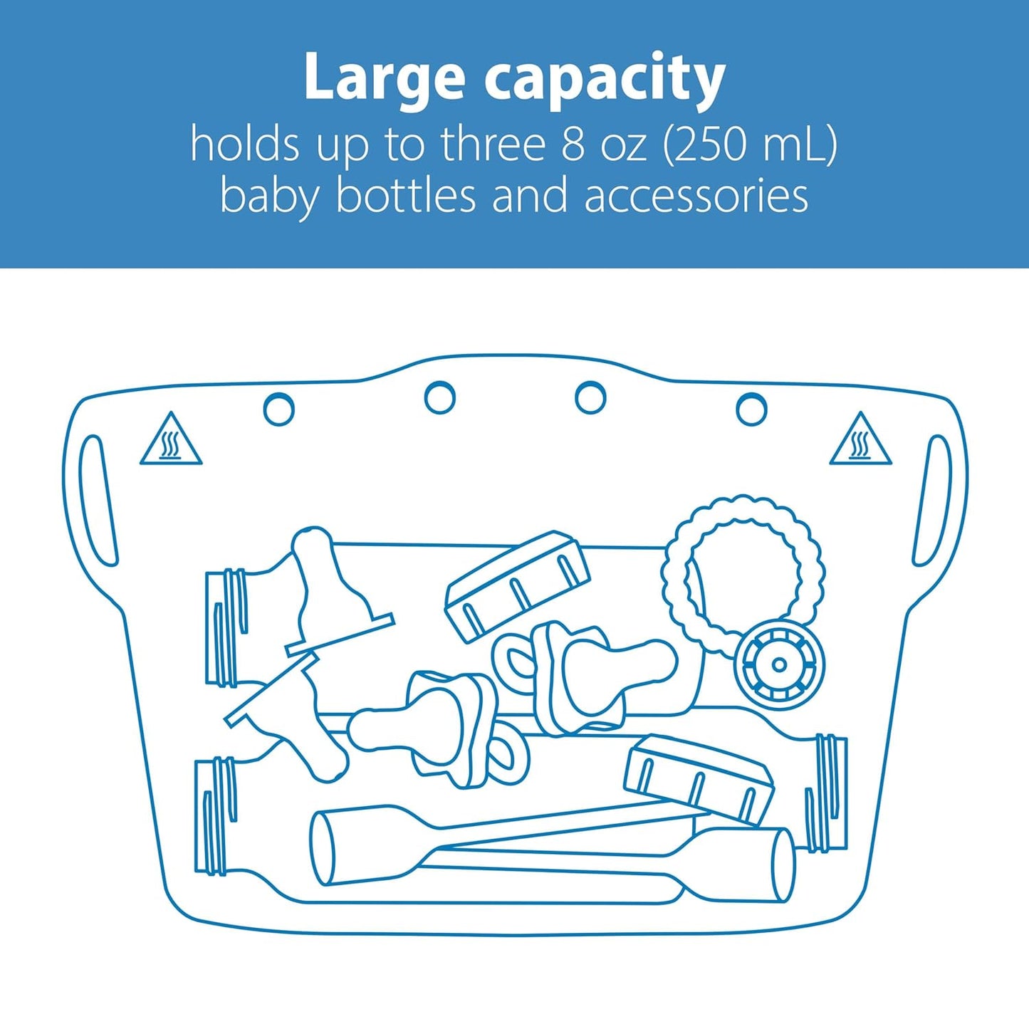 Dr. Brown's Reusable Silicone Sterilizer Bag, Bottle Warmer & Sterilizer, Fits Multiple Baby Bottles