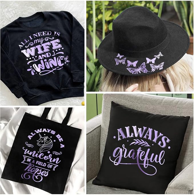 VINYL FROG Light Purple Metallic Foil Heat Transfer Vinyl Roll 12" x5ft Light