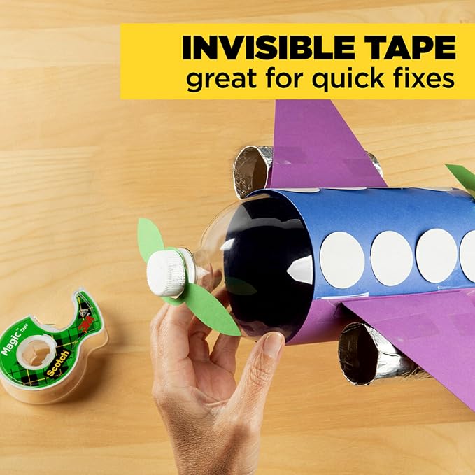 Scotch Magic Tape with Scotch Desktop Dispenser, 6 Rolls of 3/4" x 1000" | Plus
