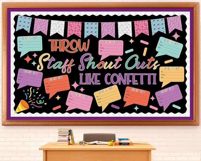 Staff Shout Out Bulletin Board Decorations Throw Staff Shout Out Like Confetti