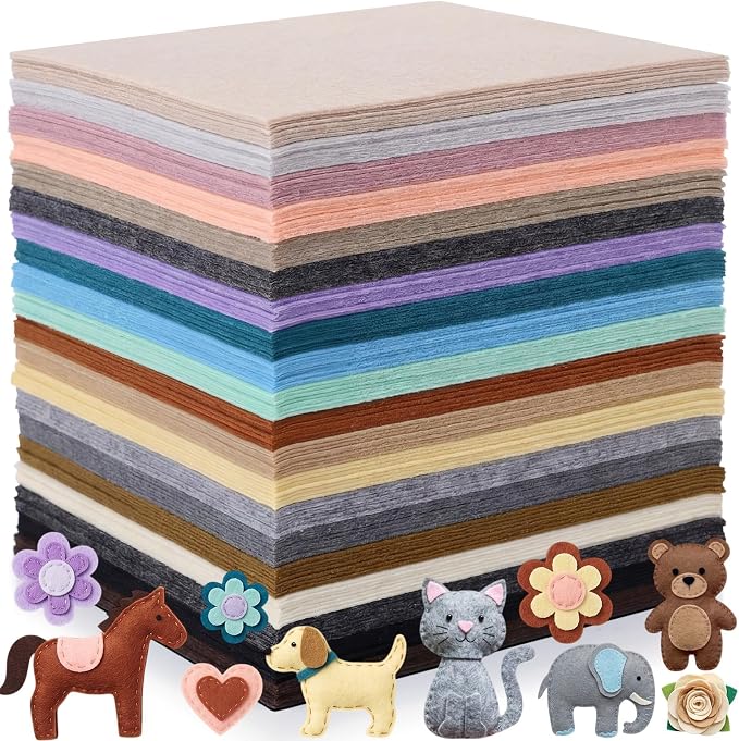 Tegeme 100 Pcs 8 x 12 Inches Felt Fabric Sheet