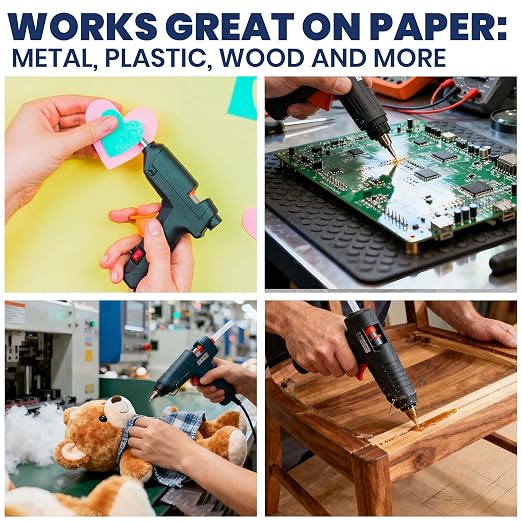 ADHES Mini Size 0.43" x 4" Hot Glue Gun Sticks 100 Pack, and Home Projects