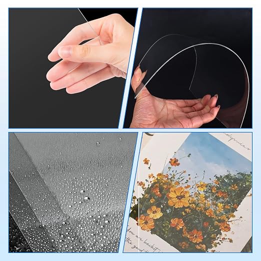 TKOnline 7 PCS Plexiglass Sheets, Invitations, Poster Frames Plastic Board
