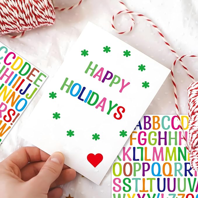 Letter Stickers 1 inch, Self-Adhesive Vinyl Waterproof ABC Letter Stickers