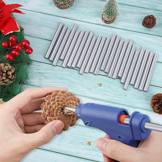 ENPOINT Metallic Silver Hot Glue Sticks, Sealing Wax Adhesive Sticks