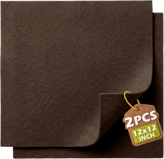 Brown Soft Felt Sheets for Crafts, 1.6mm Thick, Handmade Crafts, DIY Projects