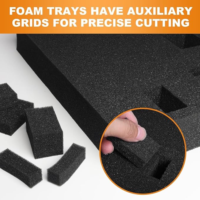 Eunice 4Pcs 16 x 12 x 0.4 Inch Polyurethane Foam Sheets & 4Pcs 16 x 12 x 2 Inch